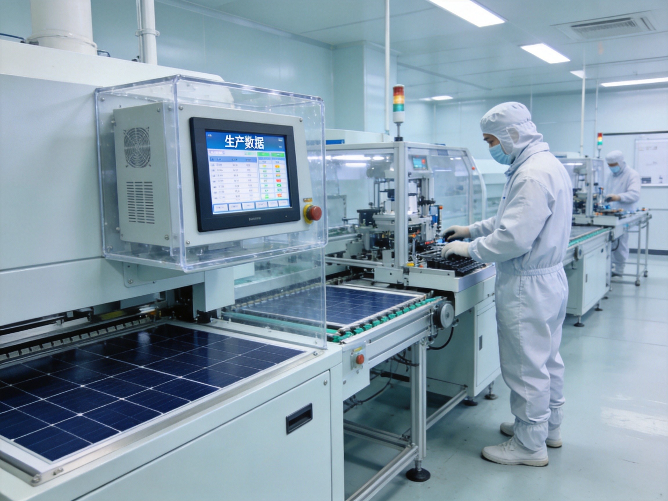 IP65防护强固型工控主机安装在光伏产线电气柜内,无风扇封闭运行 光伏产线强固型工控主机安装现场