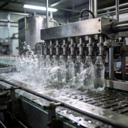 饮料灌装线高温高湿，17寸工业显示器IP65密封结构实测