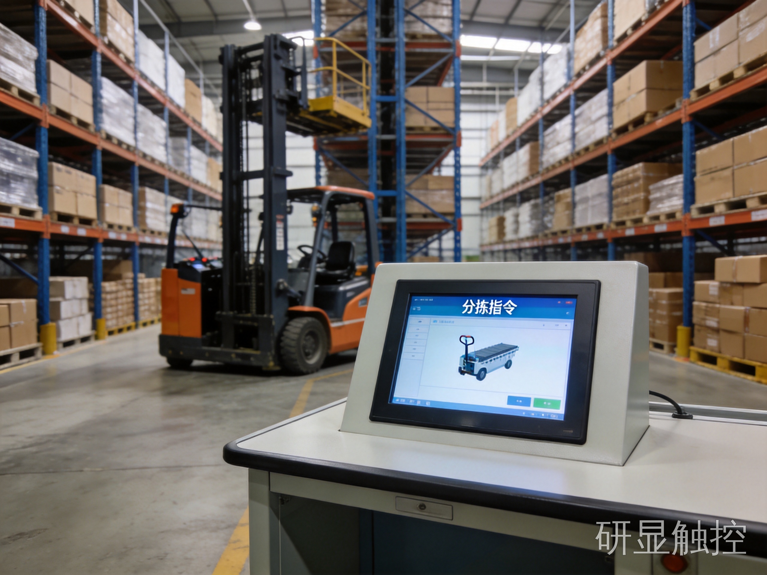 智慧物流分拨中心工业高亮显示器