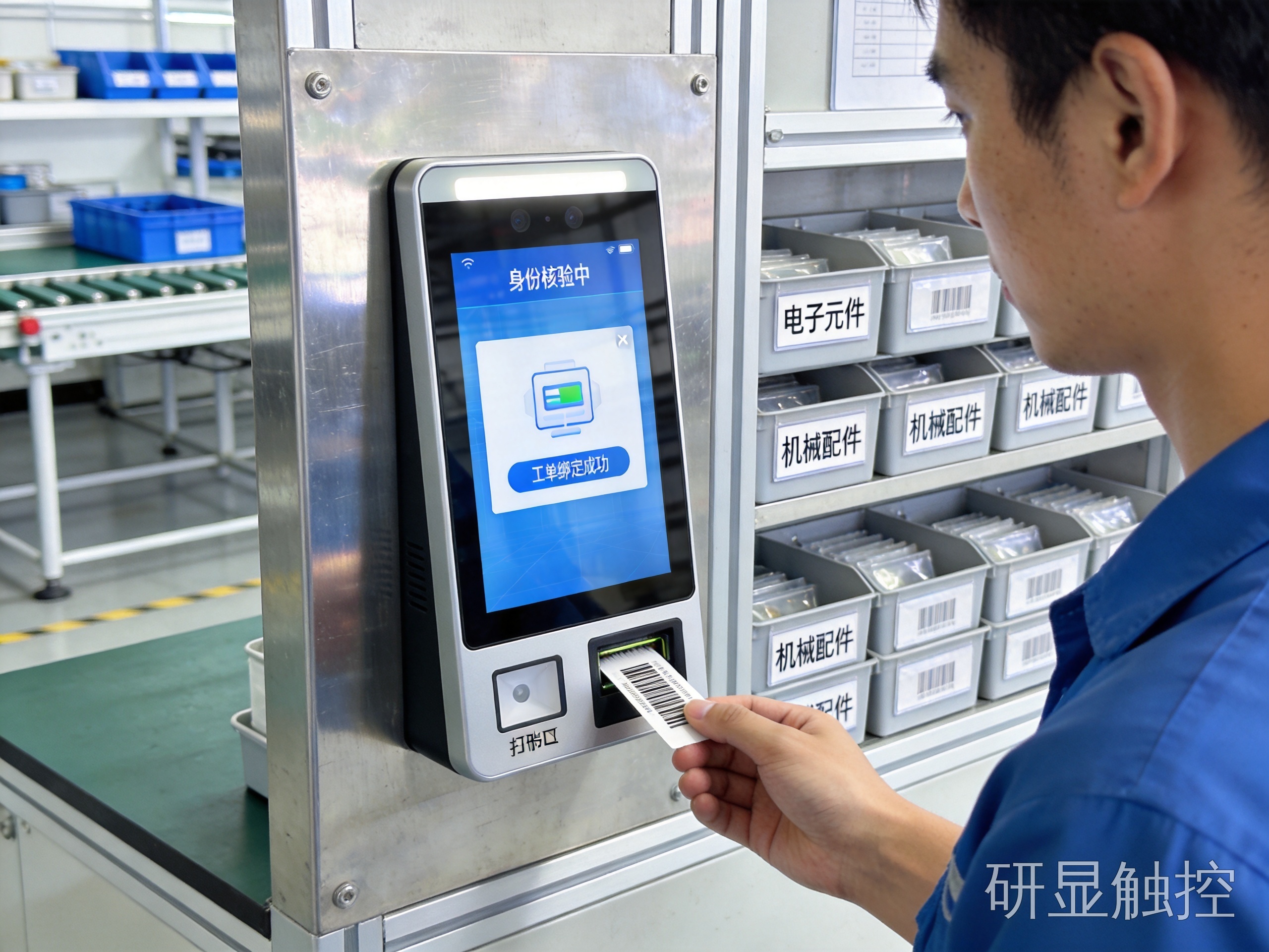 扫码刷卡双识别 改造后工位前置扫码刷卡完成身份核验与工单绑定