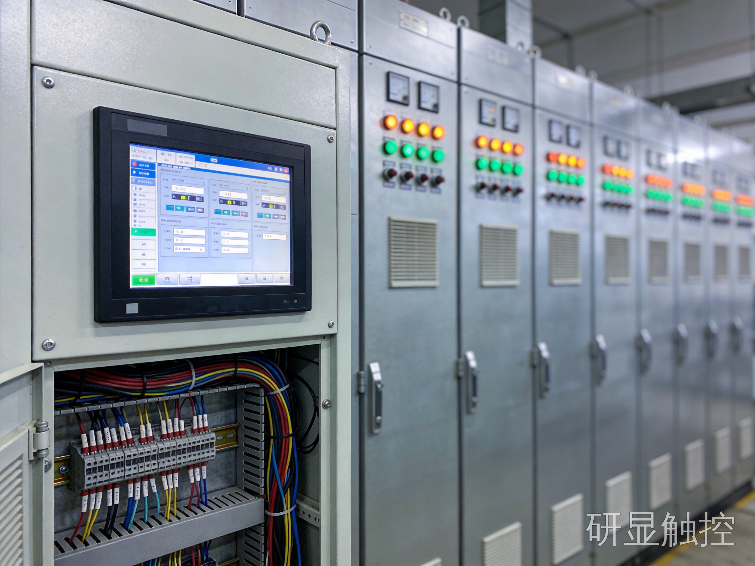 EMC抗扰实测 变频伺服电气室内工控显示器抗电磁干扰运行