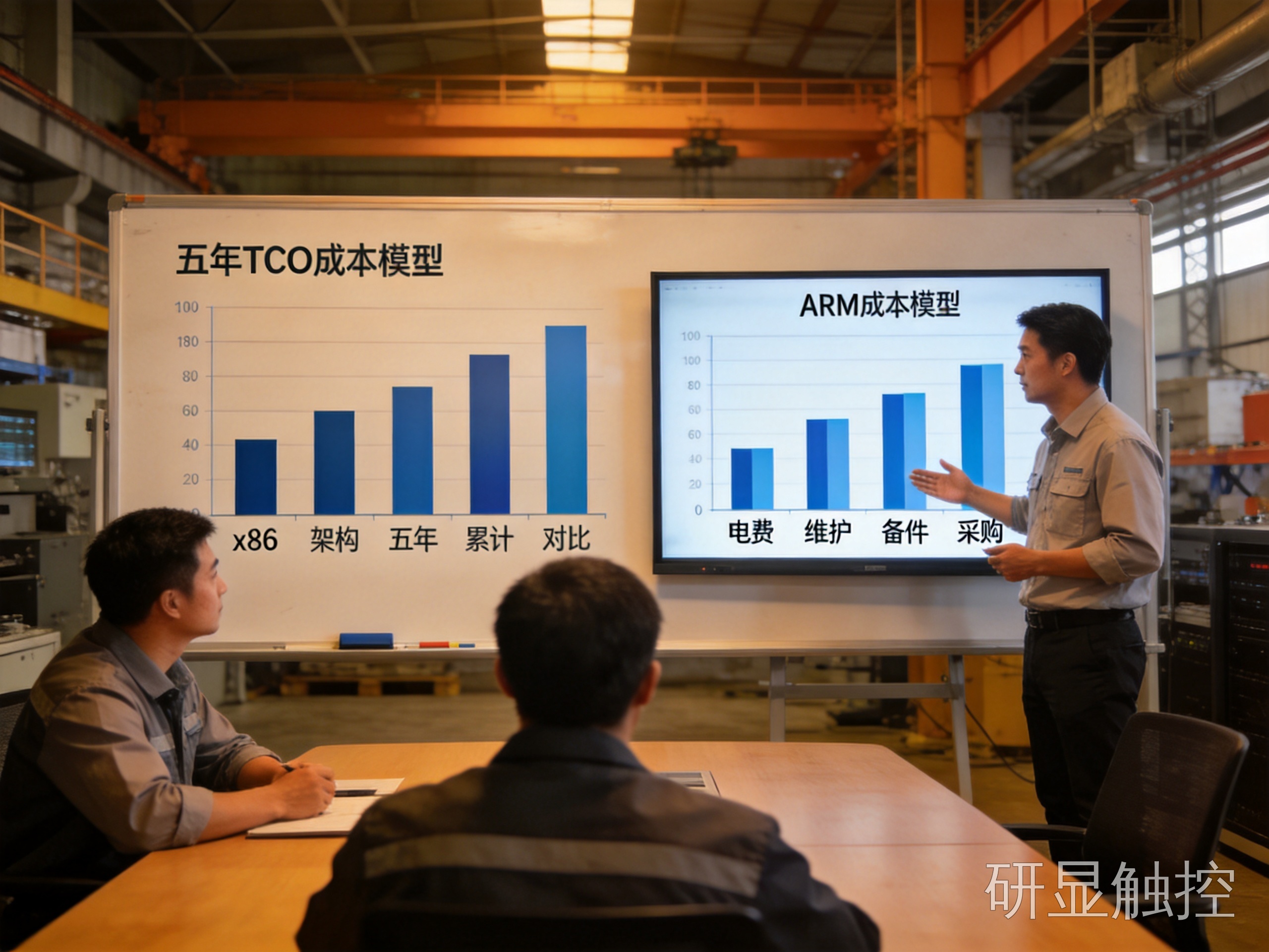 五年 TCO 模型下 x86 与 ARM 五年 TCO 模型下 x86 与 ARM 架构的工位成本拆解