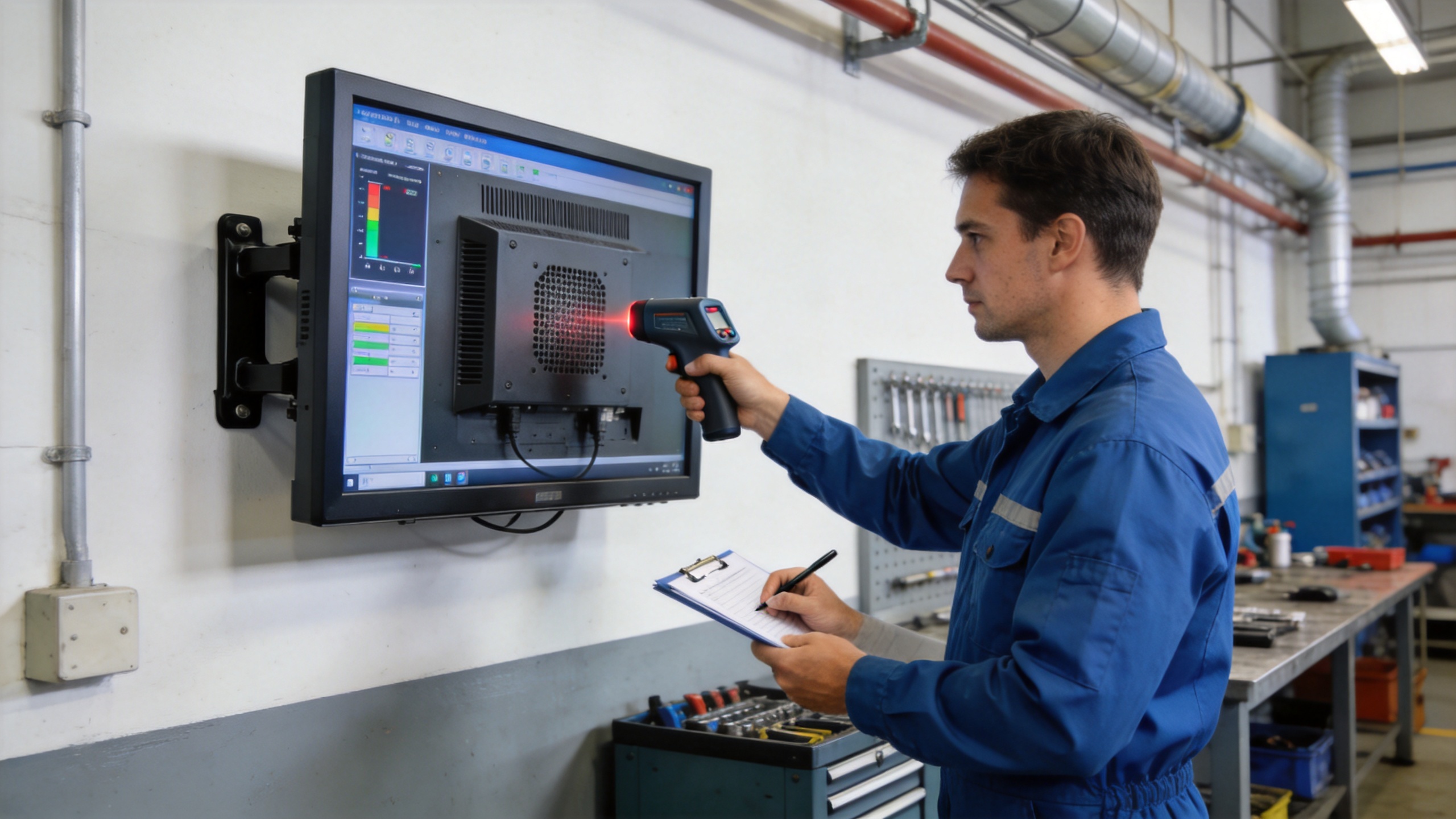 亮度衰减实测记录 运维人员实测屏体亮度衰减与散热结温