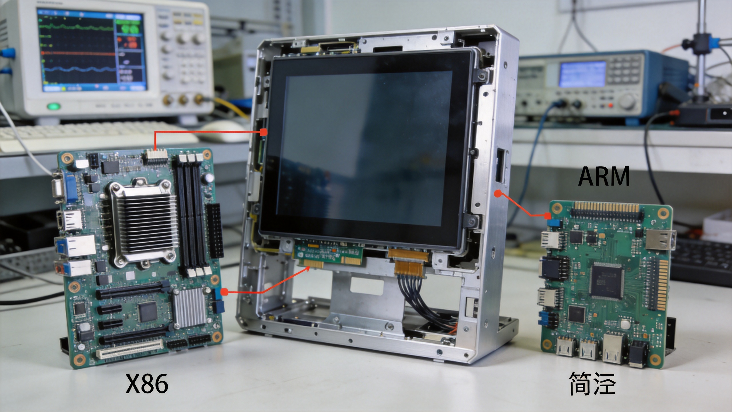 X86与ARM平台工业触摸一体机 工业触摸一体机X86与ARM双平台硬件架构对比