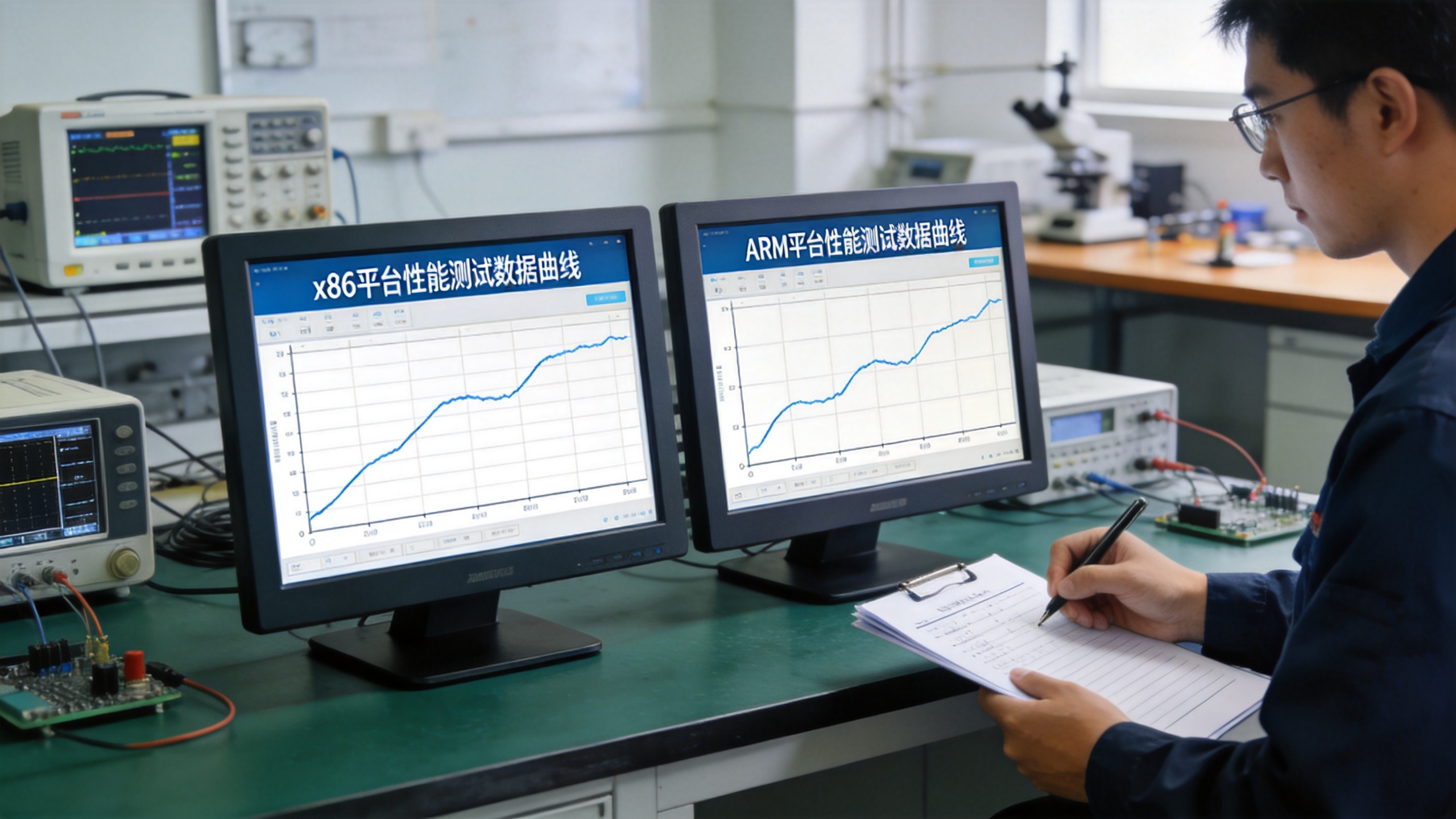 x86与ARM架构对比测试 x86与ARM架构22寸工控一体机在产线部署中的对比测试场景