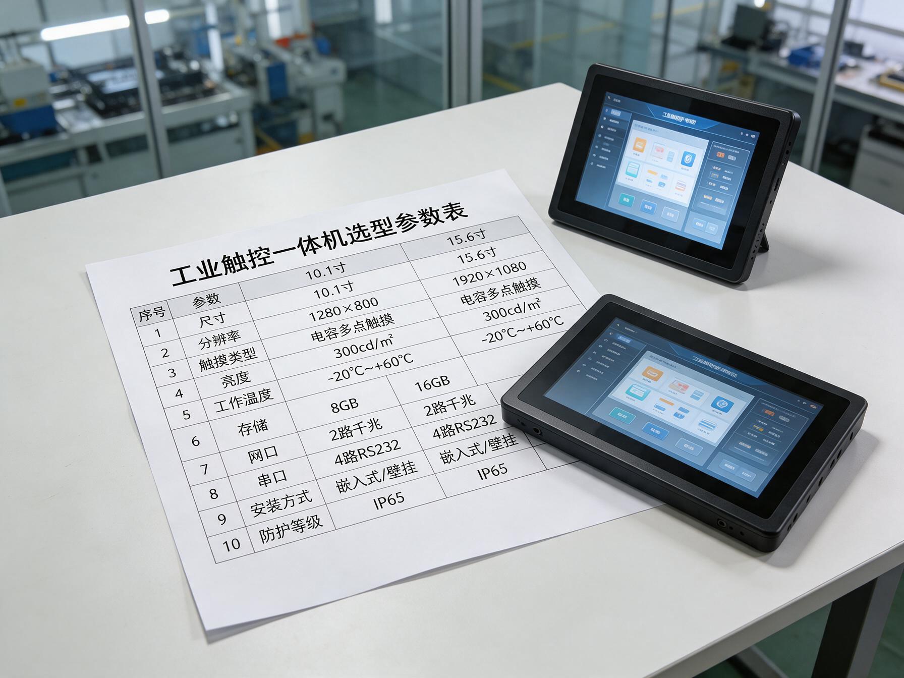 触控一体机选型参数对比 工控一体机触屏采购选型关键参数对比