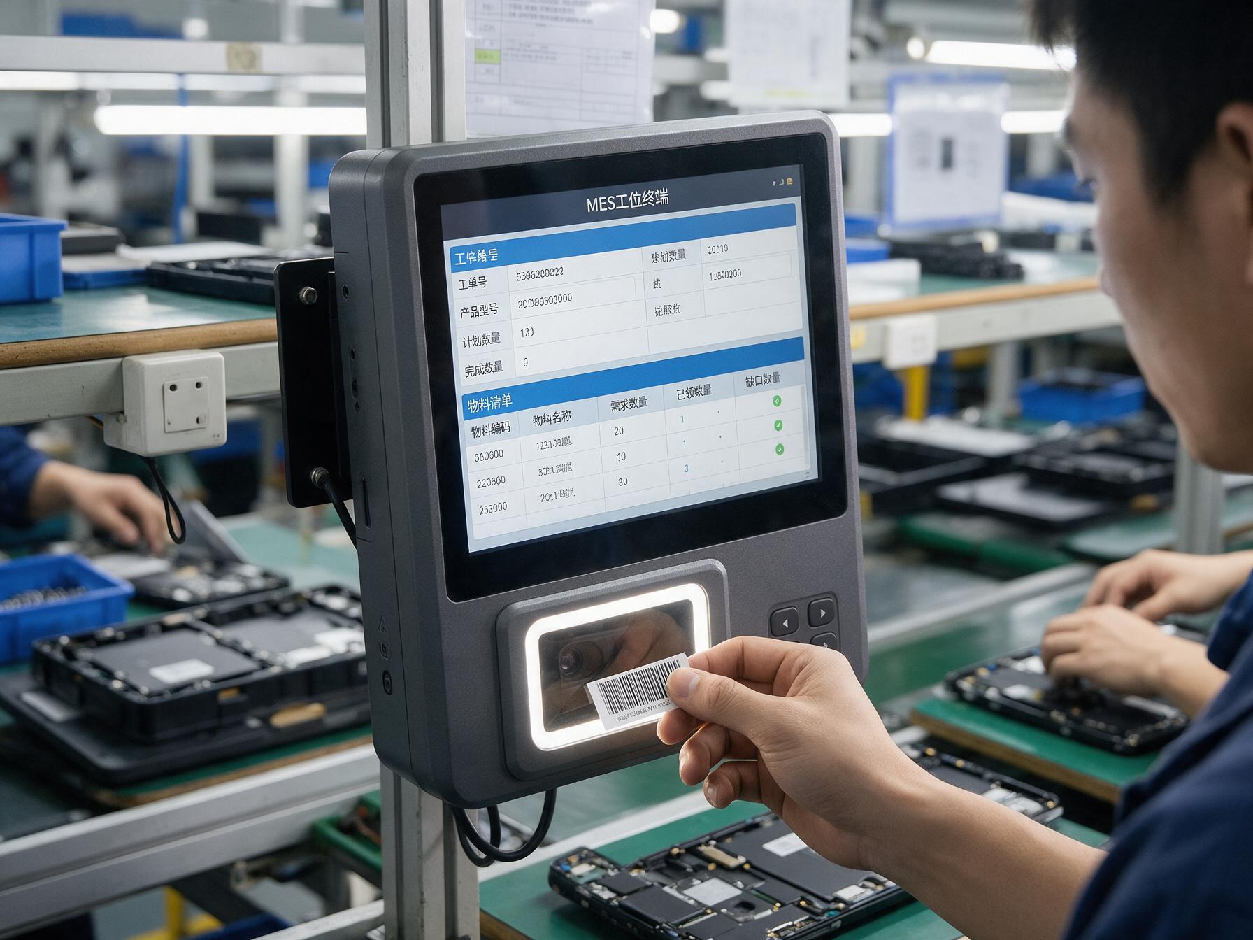 产线工位MES终端稳定运行 MES终端在自动化产线工位稳定运行