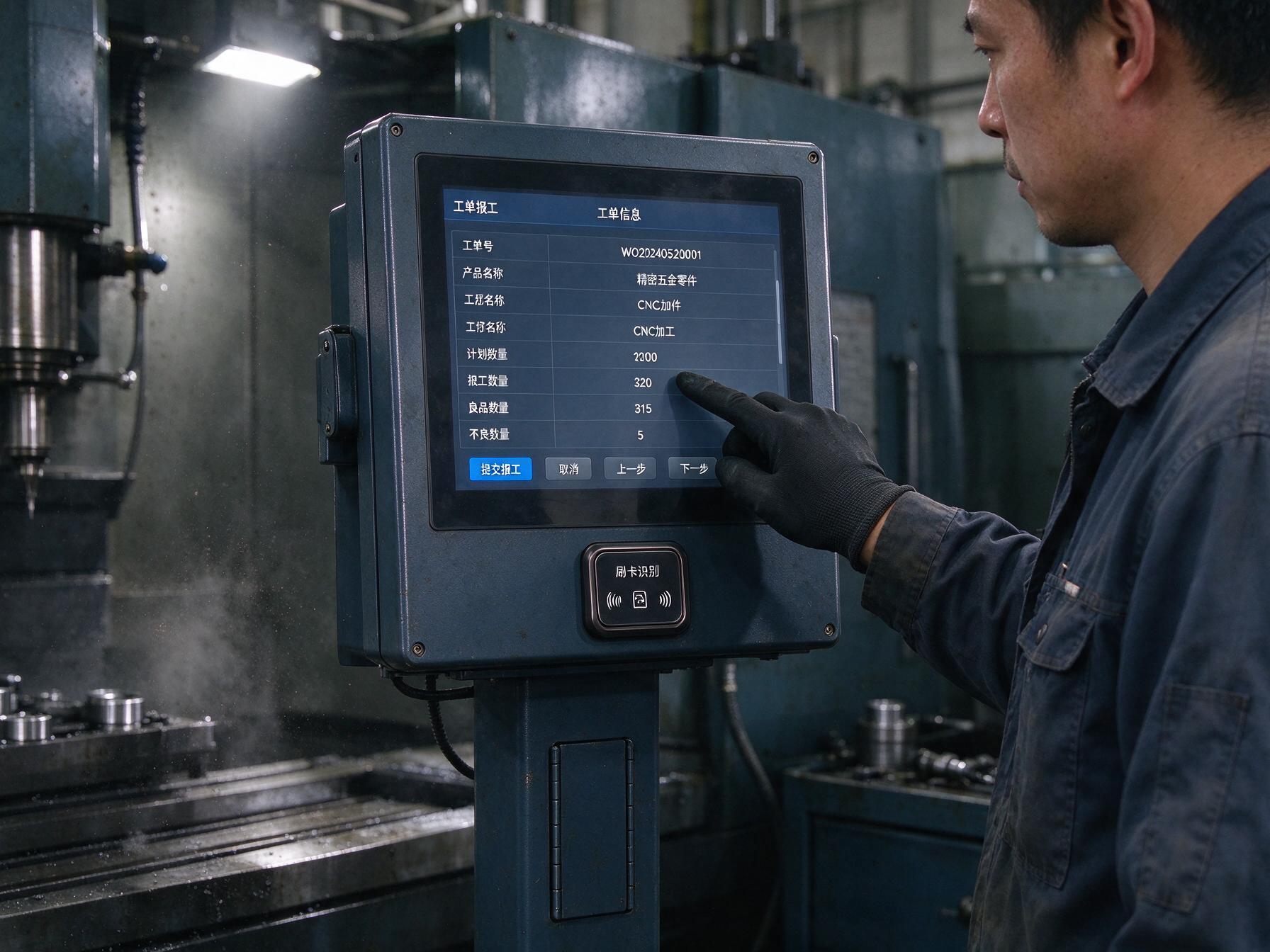 结构设计定生死 粉尘车间里戴手套触控操作的mes工位一体机